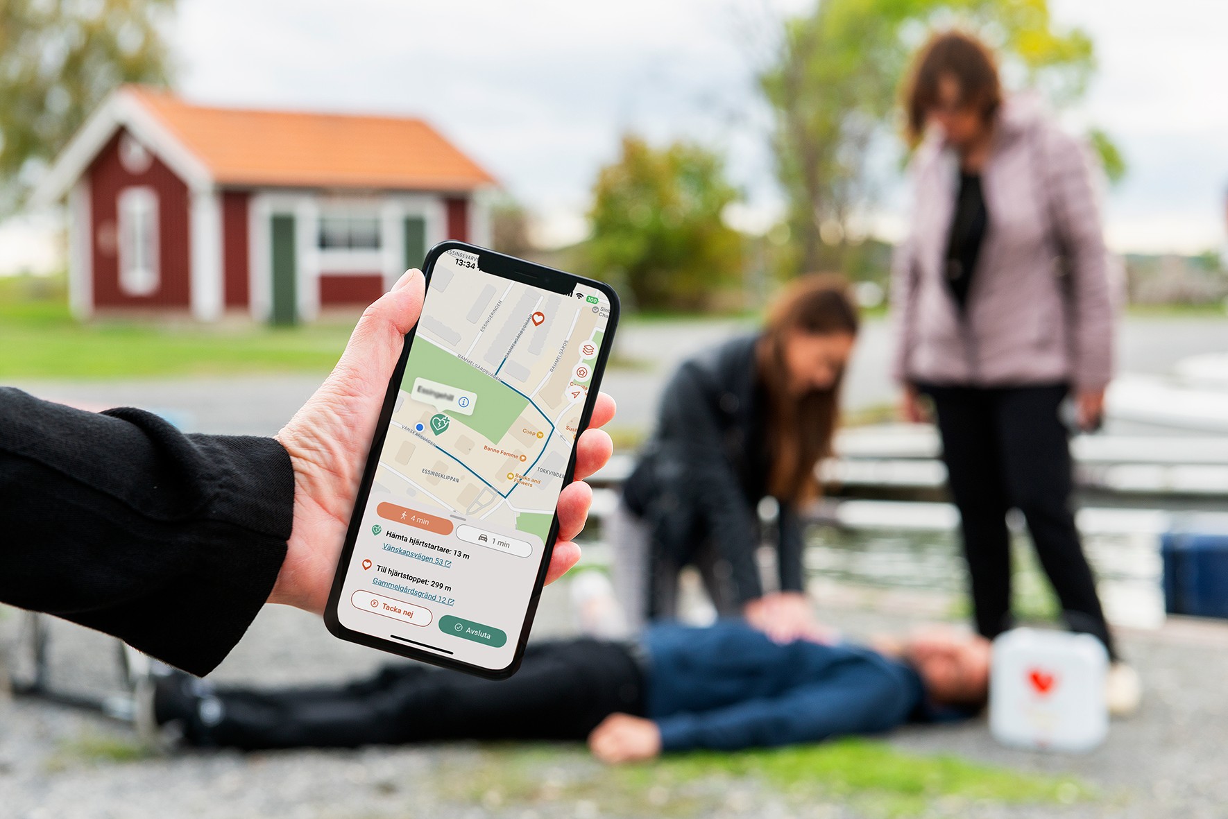 Appen som leder SMS-Livräddare till olycksplatser för att hjälpa till med HLR